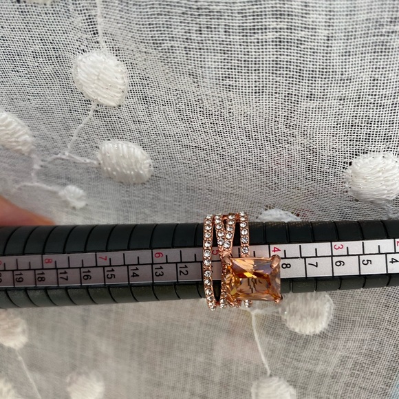 Size 6 Rose gold plated morganite ring - Picture 5 of 7